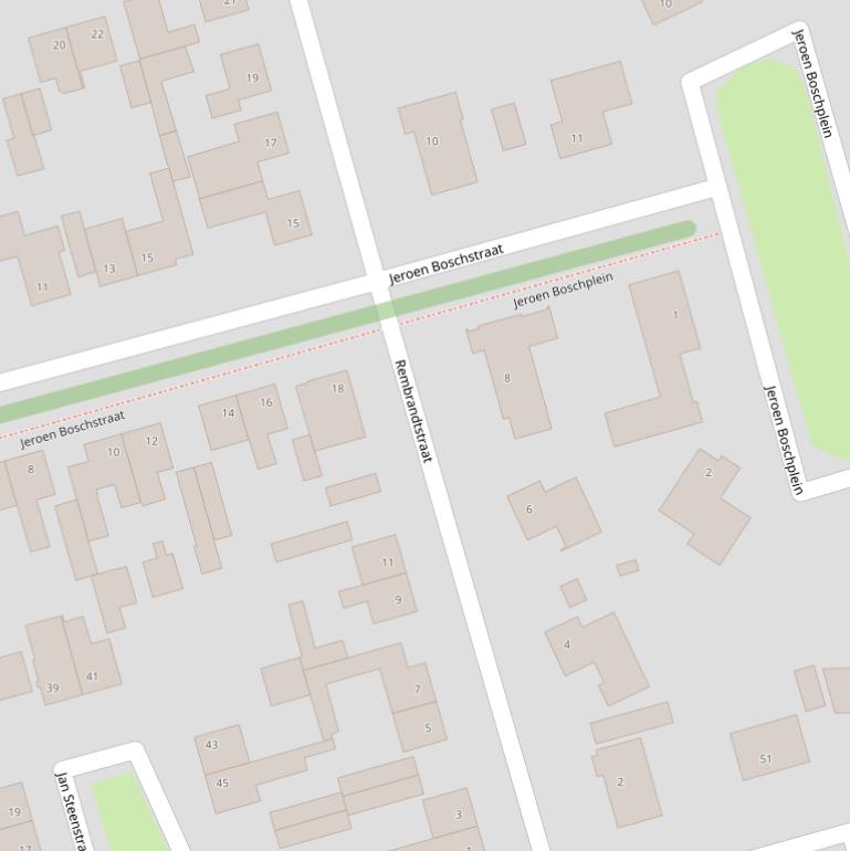 Kaart van de Rembrandtstraat.