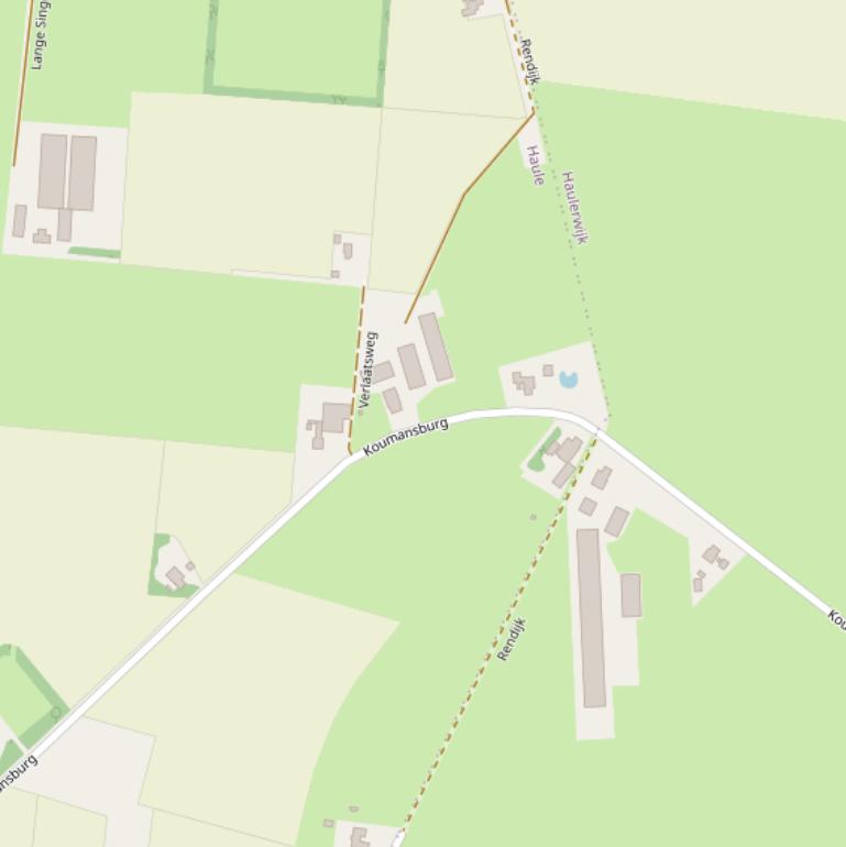 Kaart van de Rendijk.