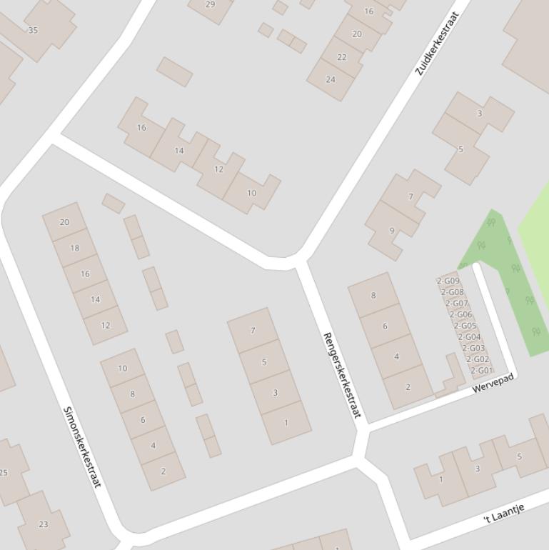 Kaart van de Rengerskerkestraat.