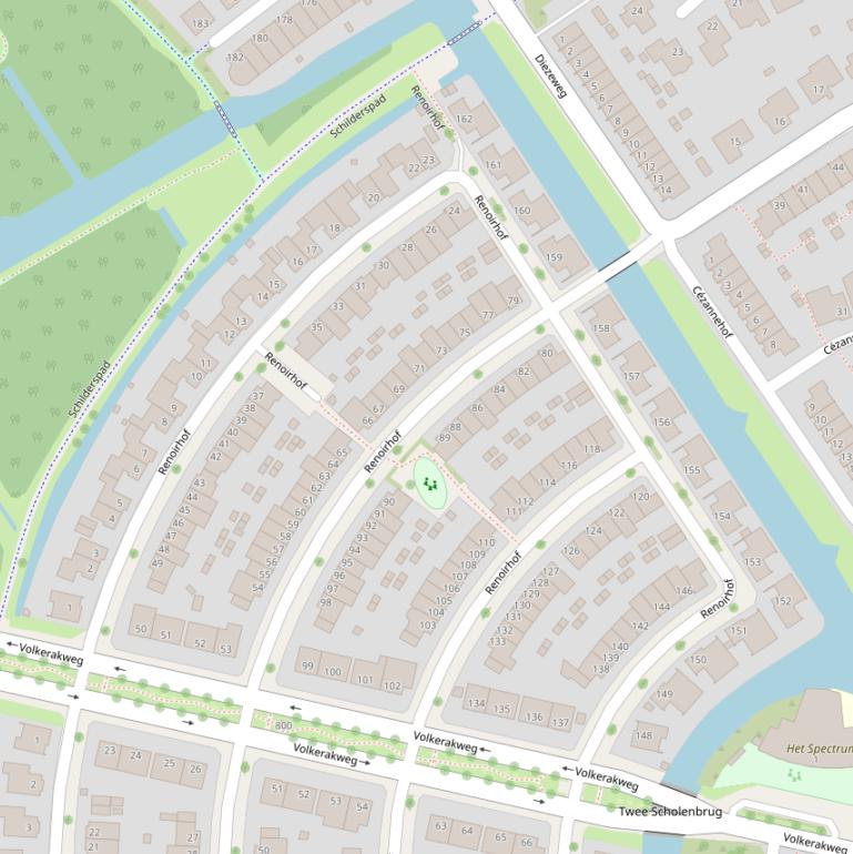 Kaart van de Renoirhof.