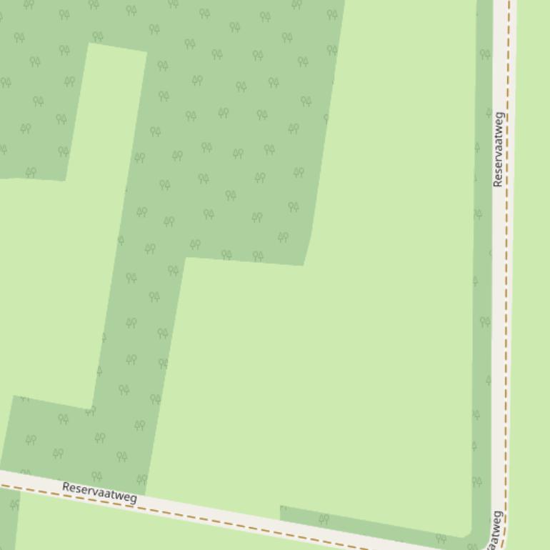 Kaart van de Reservaatweg.