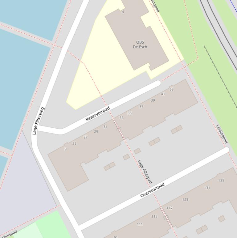 Kaart van het Reservoirpad.