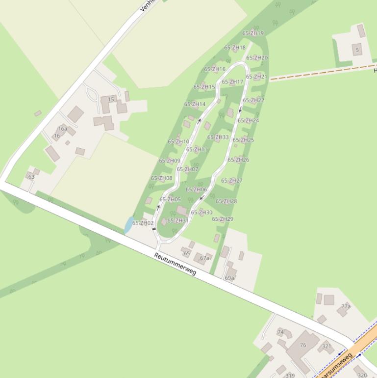 Kaart van de Reutummerweg.