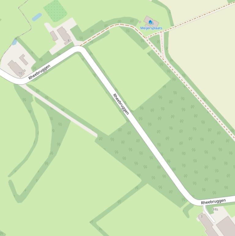 Kaart van  Rheebruggen.