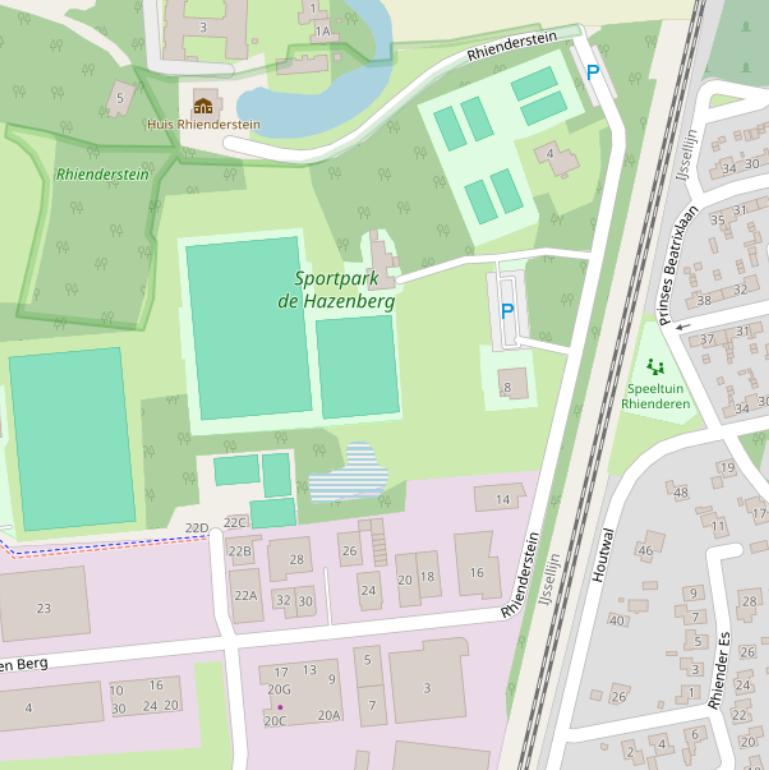 Kaart van  Rhienderstein.