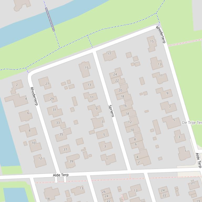 Kaart van  Rhoderterp.