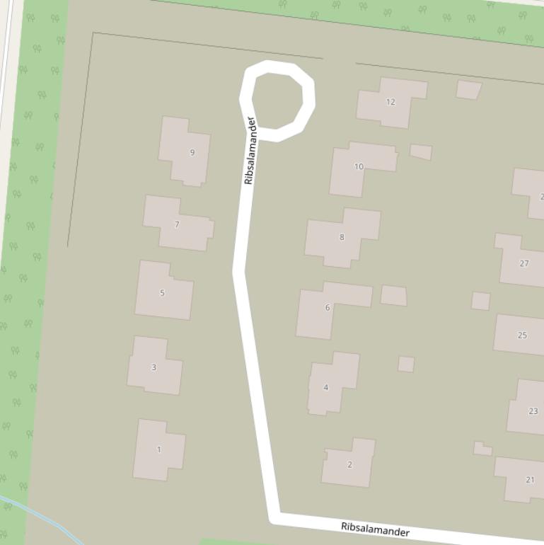 Kaart van  Ribsalamander.
