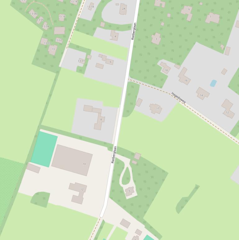 Kaart van de Rietberglaan.