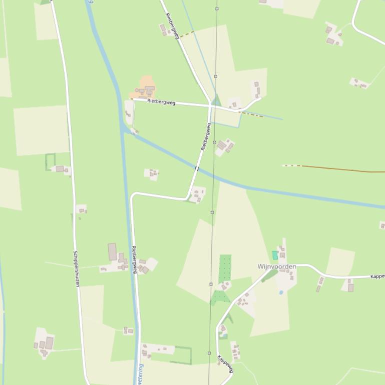 Kaart van de Rietbergweg.