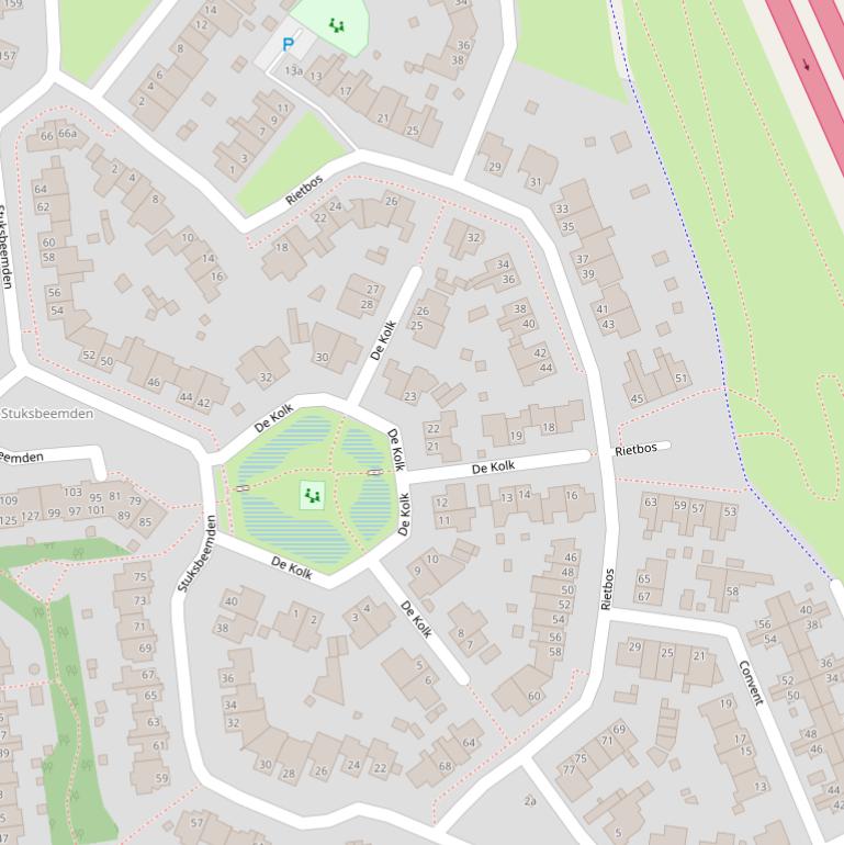 Kaart van het Rietbos.