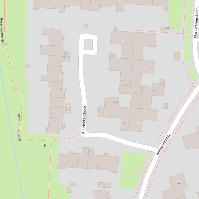 Kaart van  Rietdekkershoek.