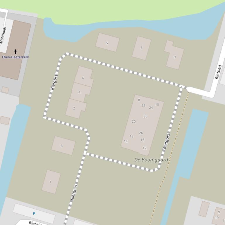 Kaart van  Rietgors.