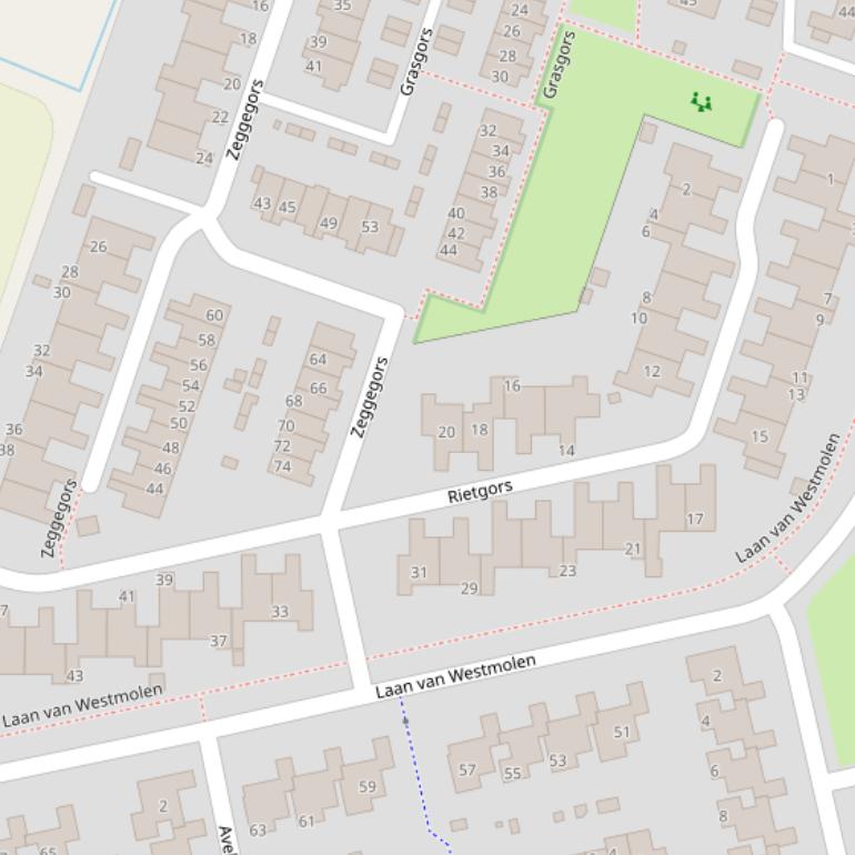 Kaart van  Rietgors.