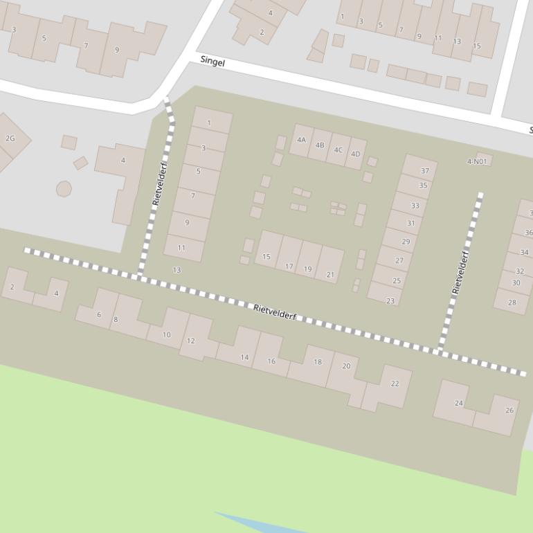 Kaart van het Rietvelderf.