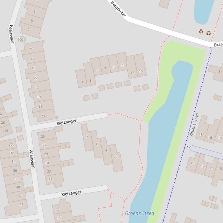 Kaart van  Rietzanger.