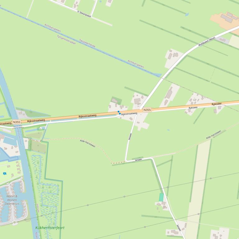 Kaart van de Rijksstraatweg.