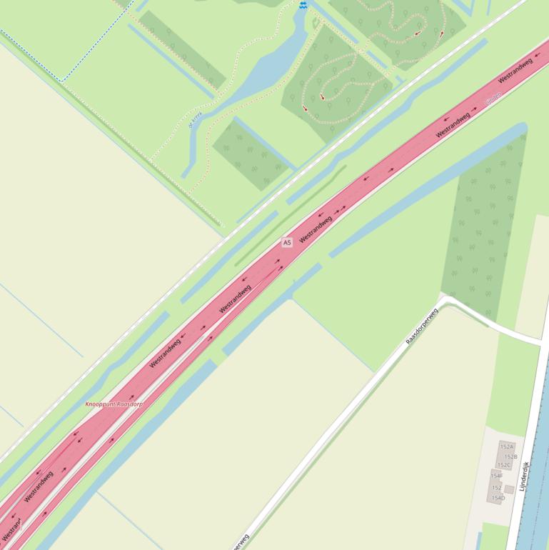 Kaart van  Rijksweg A5.