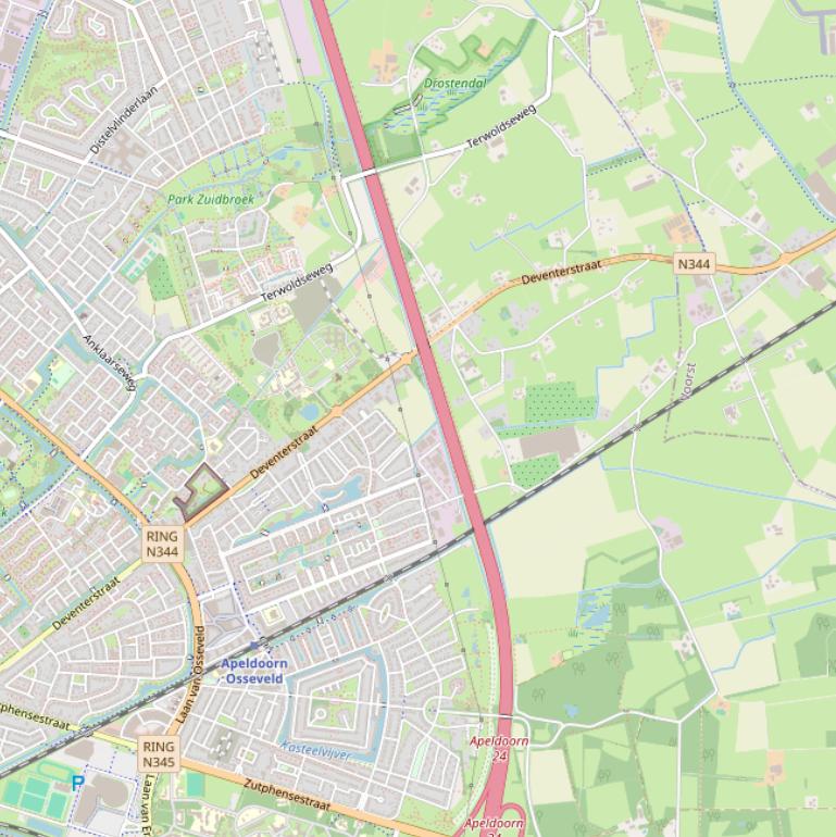 Kaart van  Rijksweg A50.
