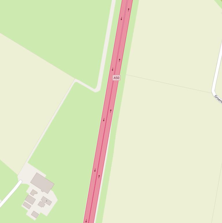 Kaart van  Rijksweg A50.