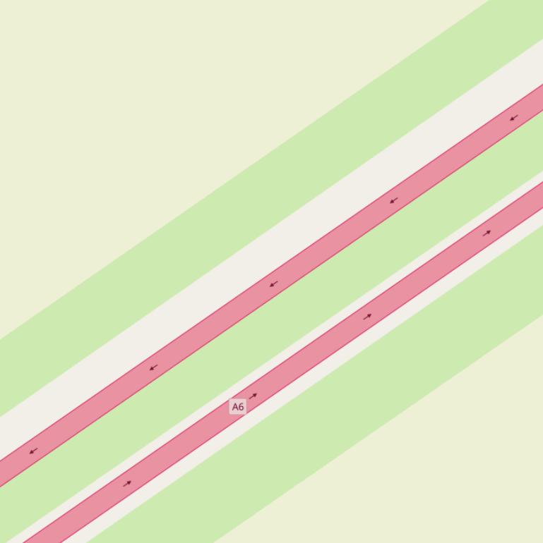 Kaart van  Rijksweg A6.