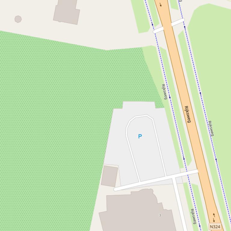 Kaart van de Rijksweg.