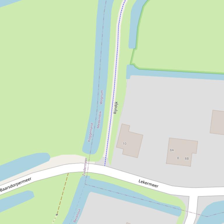 Kaart van de Rijndijk.