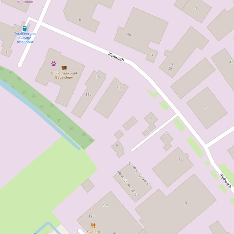 Kaart van  Rijsbosch.