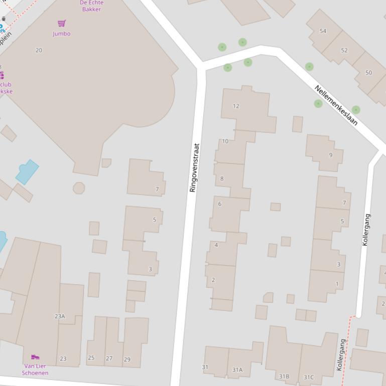 Kaart van de Ringovenstraat.