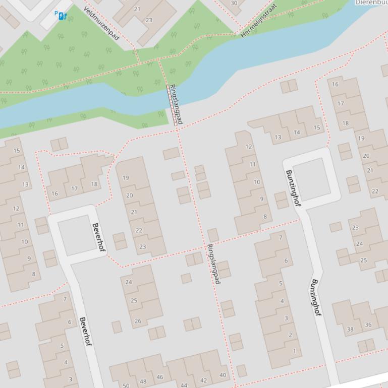 Kaart van het Ringslangpad.