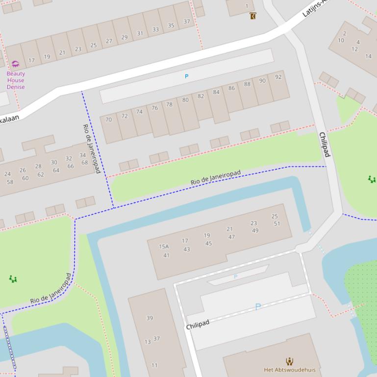 Kaart van  Rio de Janeiropad.