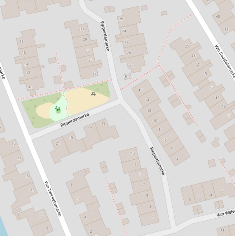 Kaart van  Ripperdamarke.