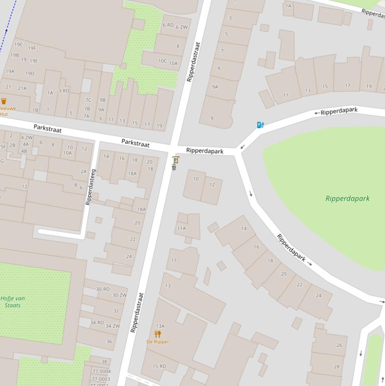 Kaart van de Ripperdastraat.