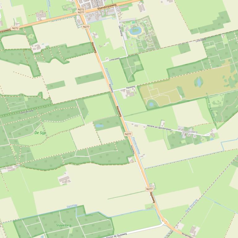 Kaart van de Ripseweg.