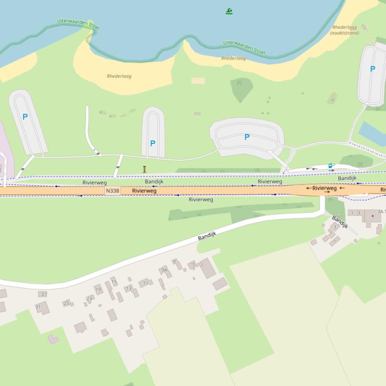 Kaart van de Rivierweg.