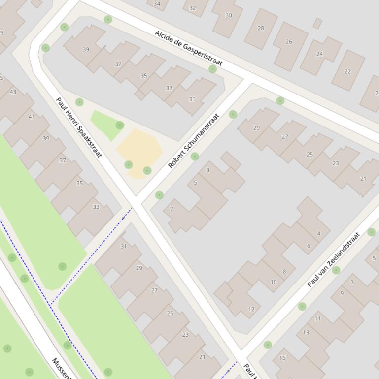 Kaart van de Robert Schumanstraat.