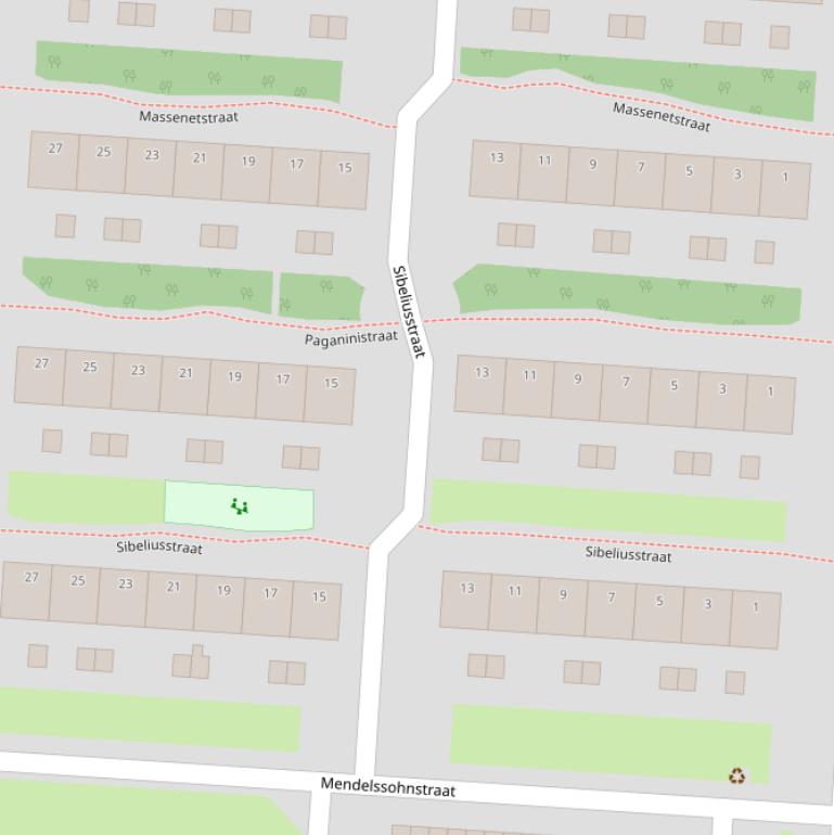 Kaart van de Robert Stolzstraat.