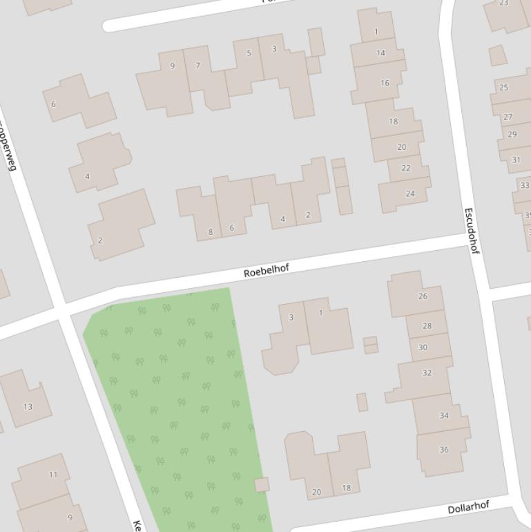 Kaart van de Roebelhof.