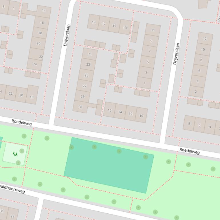 Kaart van de Roedelweg.