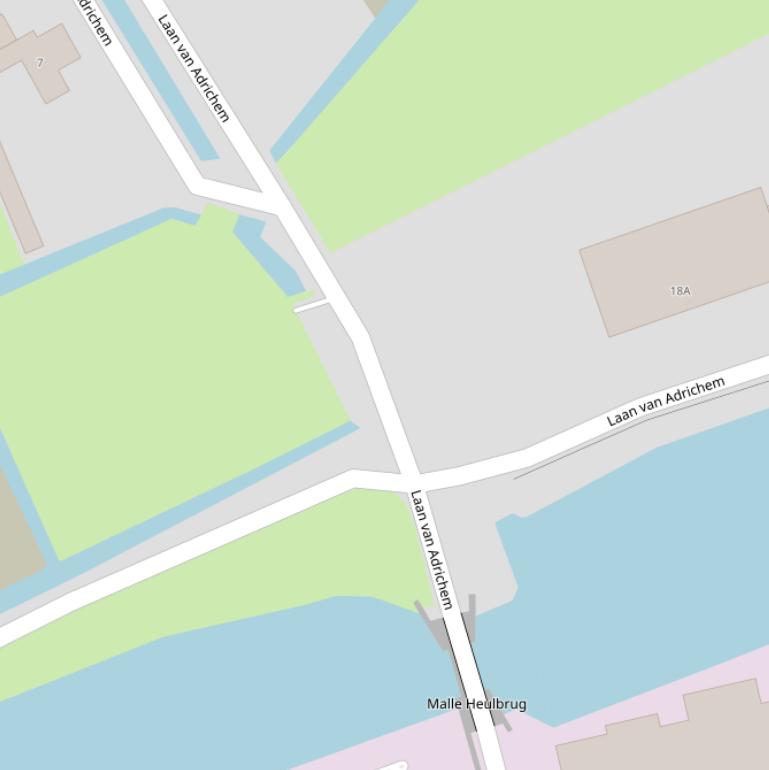 Kaart van de Roeflaan.