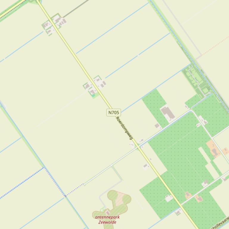 Kaart van de Roerdompweg.