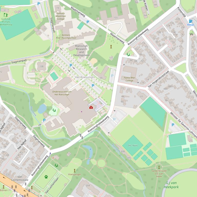 Kaart van de Roessinghsbleekweg.