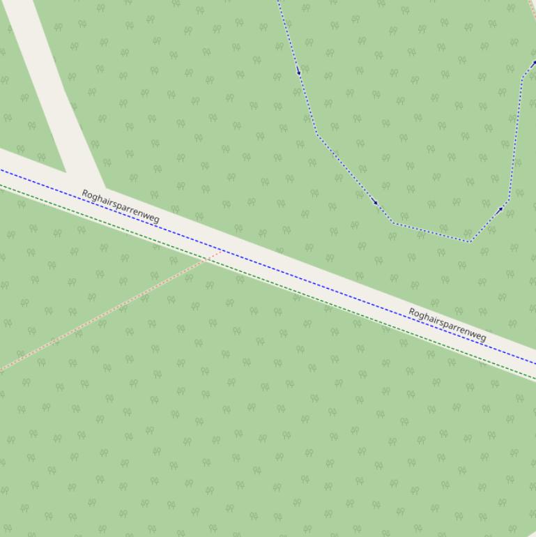 Kaart van de Roghairsparrenweg.