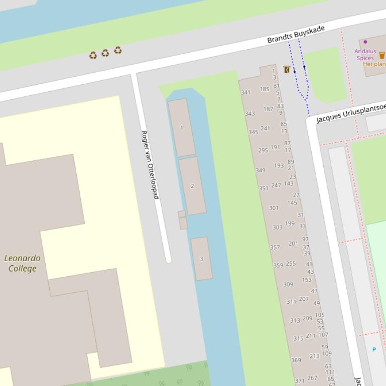 Kaart van het Rogier van Otterloopad.