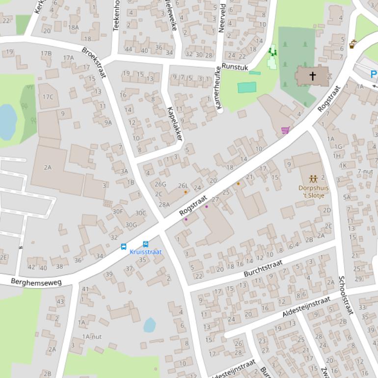 Kaart van de Rogstraat.