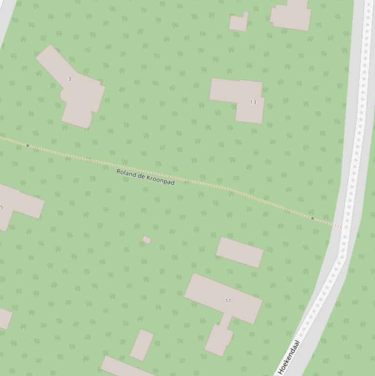 Kaart van  Roland de Kroonpad.