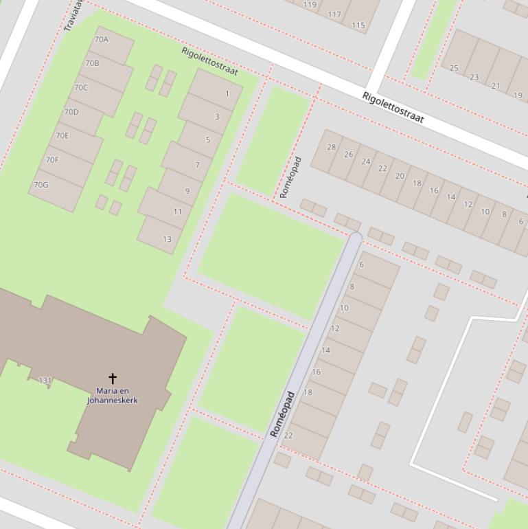 Kaart van het Roméopad.