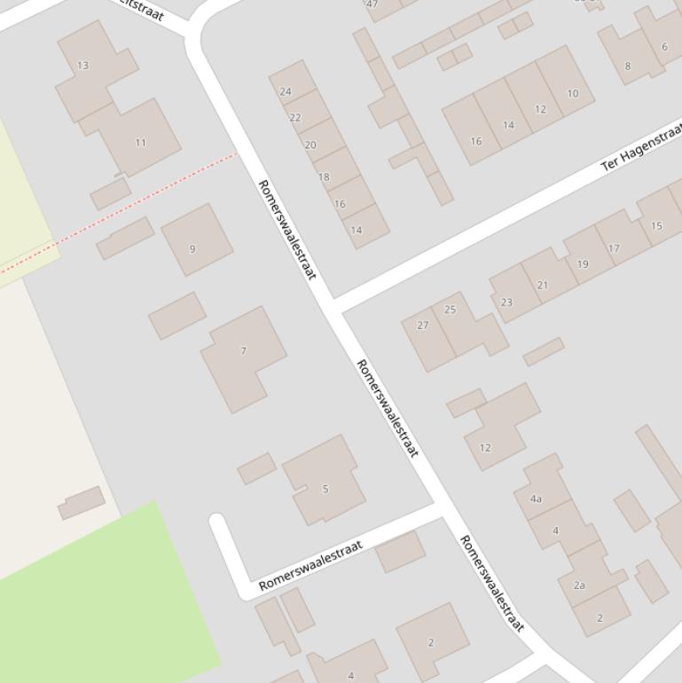 Kaart van de Romerswaalestraat.