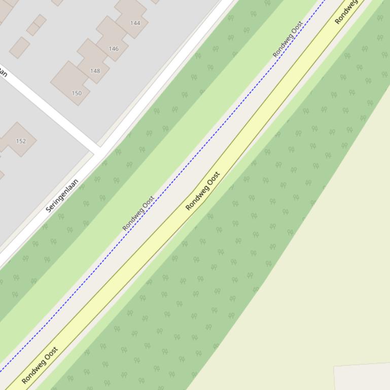 Kaart van  Rondweg-Oost.