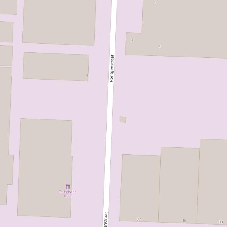 Kaart van de Röntgenstraat.