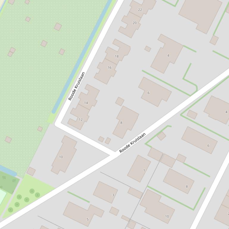 Kaart van  Roode Kruislaan.